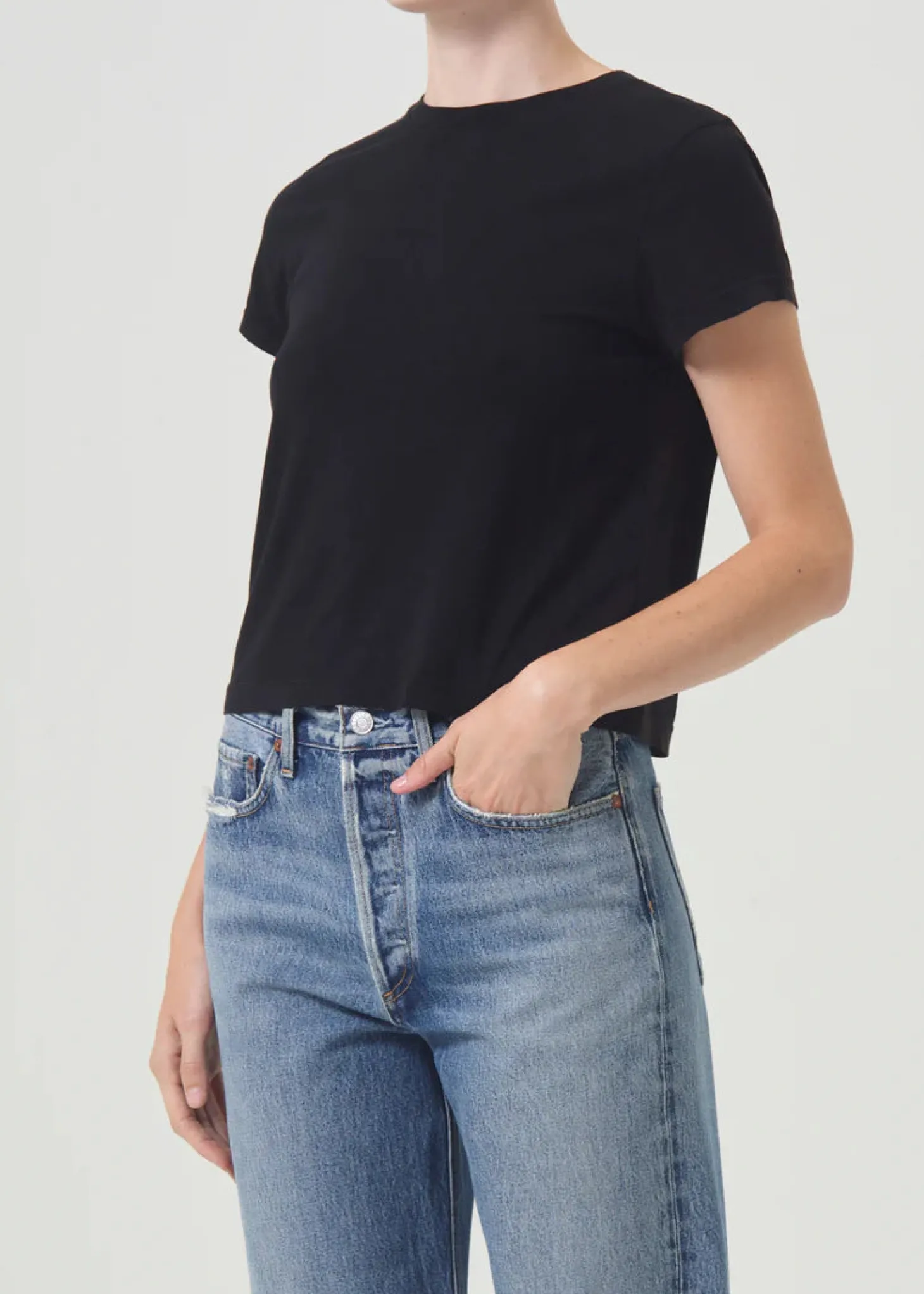 Adine Shrunken Tee ~ Black