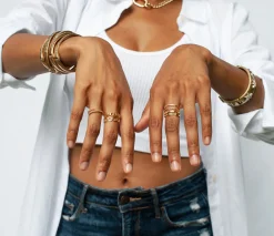 Adjustable Wrap Around Dotted Ring
