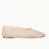 Alba Ballet Flat ~ Champagne Crystal Mesh