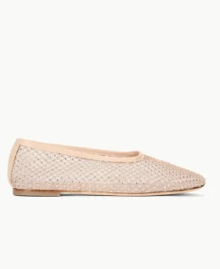 Alba Ballet Flat ~ Champagne Crystal Mesh