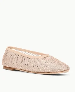 Alba Ballet Flat ~ Champagne Crystal Mesh