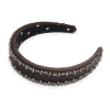 Alice Crystal Edge Headband ~ Charcoal