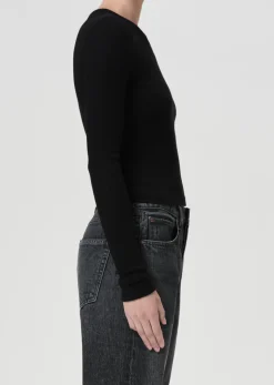 Alma Shrunken Crewneck~ Black