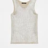 Aloe Knit Vest ~ Silver