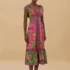 Ana Tapestry Pink Midi Dress