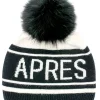 Apres Hat with Fox Pompom