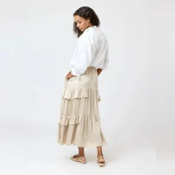Athena Maxi Silk Skirt~ Sand