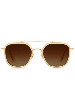 Austin Sunglasses ~ 18K Titanium + Champagne Polarized