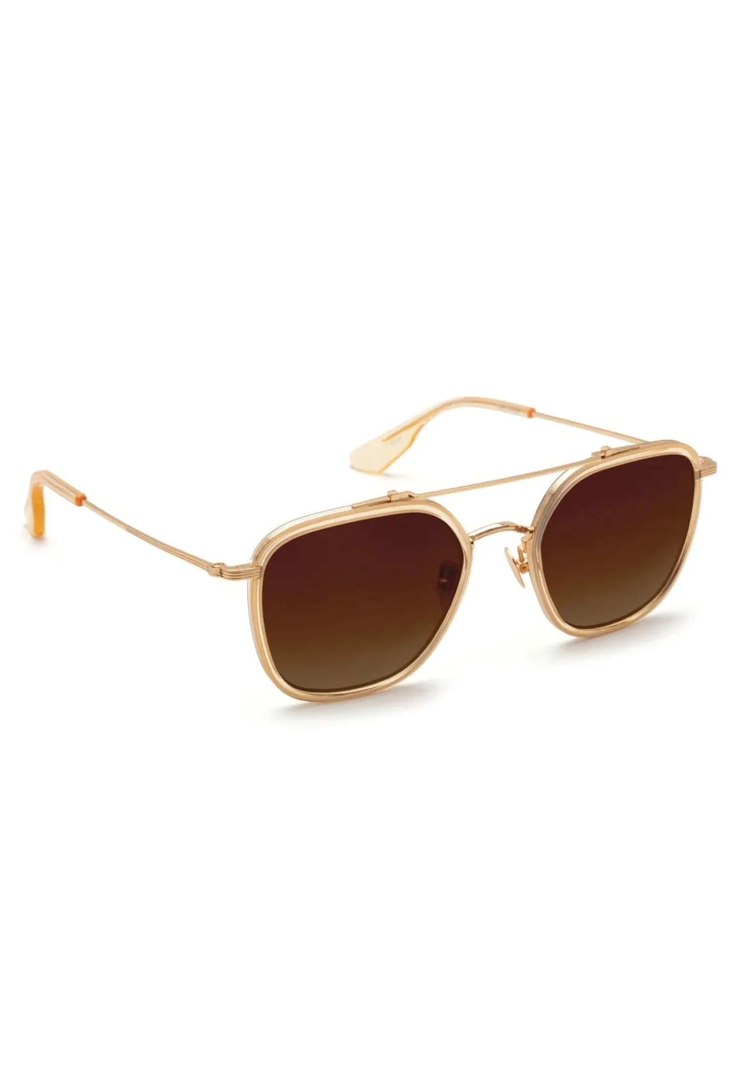 Austin Sunglasses ~ 18K Titanium + Champagne Polarized