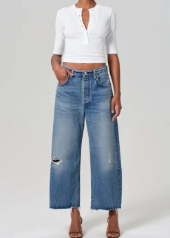 Ayla Raw Hem Crop ~ Solano