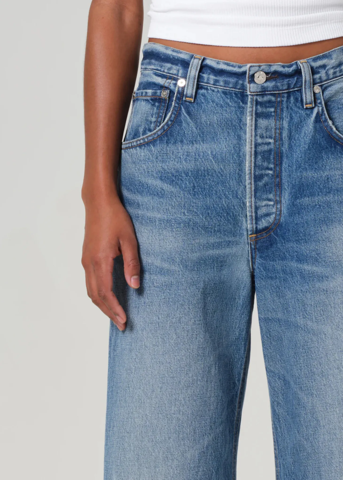 Ayla Raw Hem Crop ~ Solano