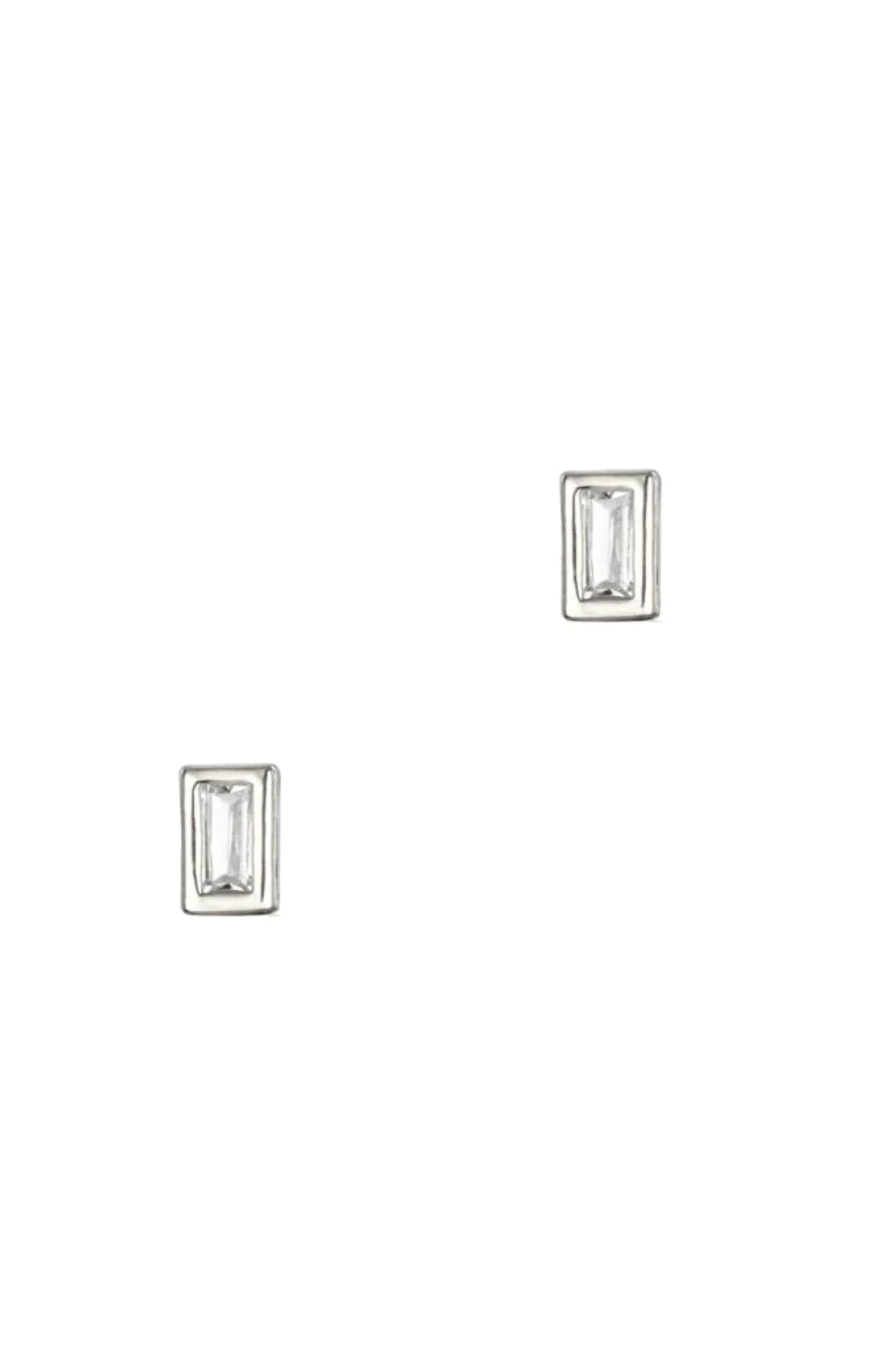 Baguette Bezel Studs