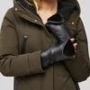 Betrice Faux Fur Lined Leather Mittens