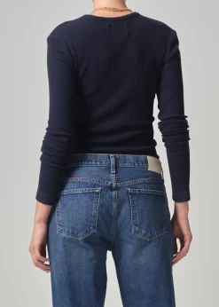 Bina Crewneck ~ Navy
