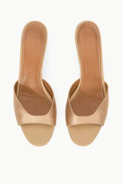 Bridgette Mule ~ Camel Satin