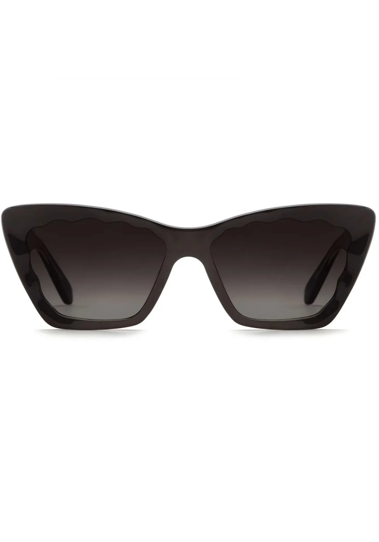 Brigitte Sunglasses ~ Black + Black and Crystal