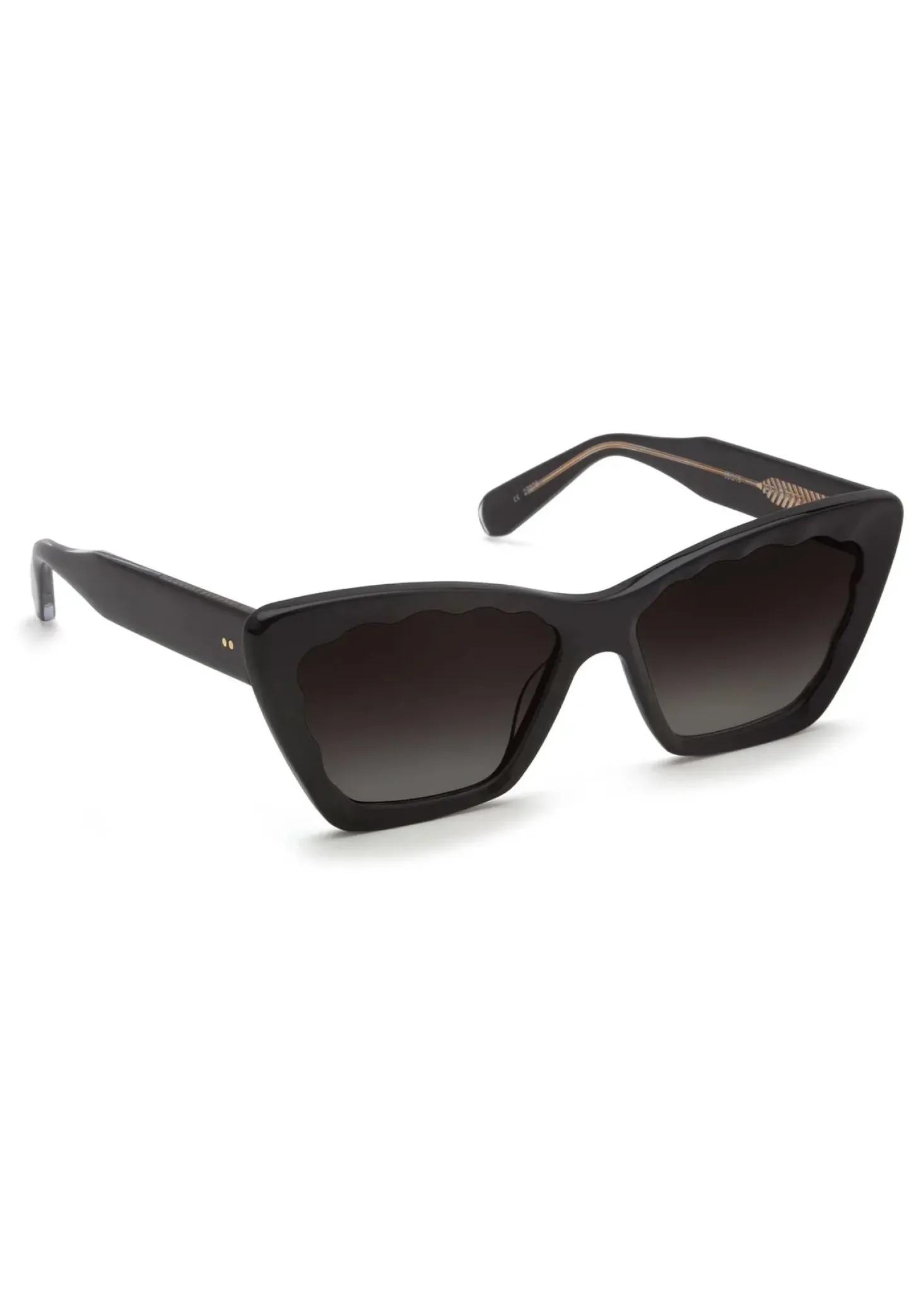 Brigitte Sunglasses ~ Black + Black and Crystal