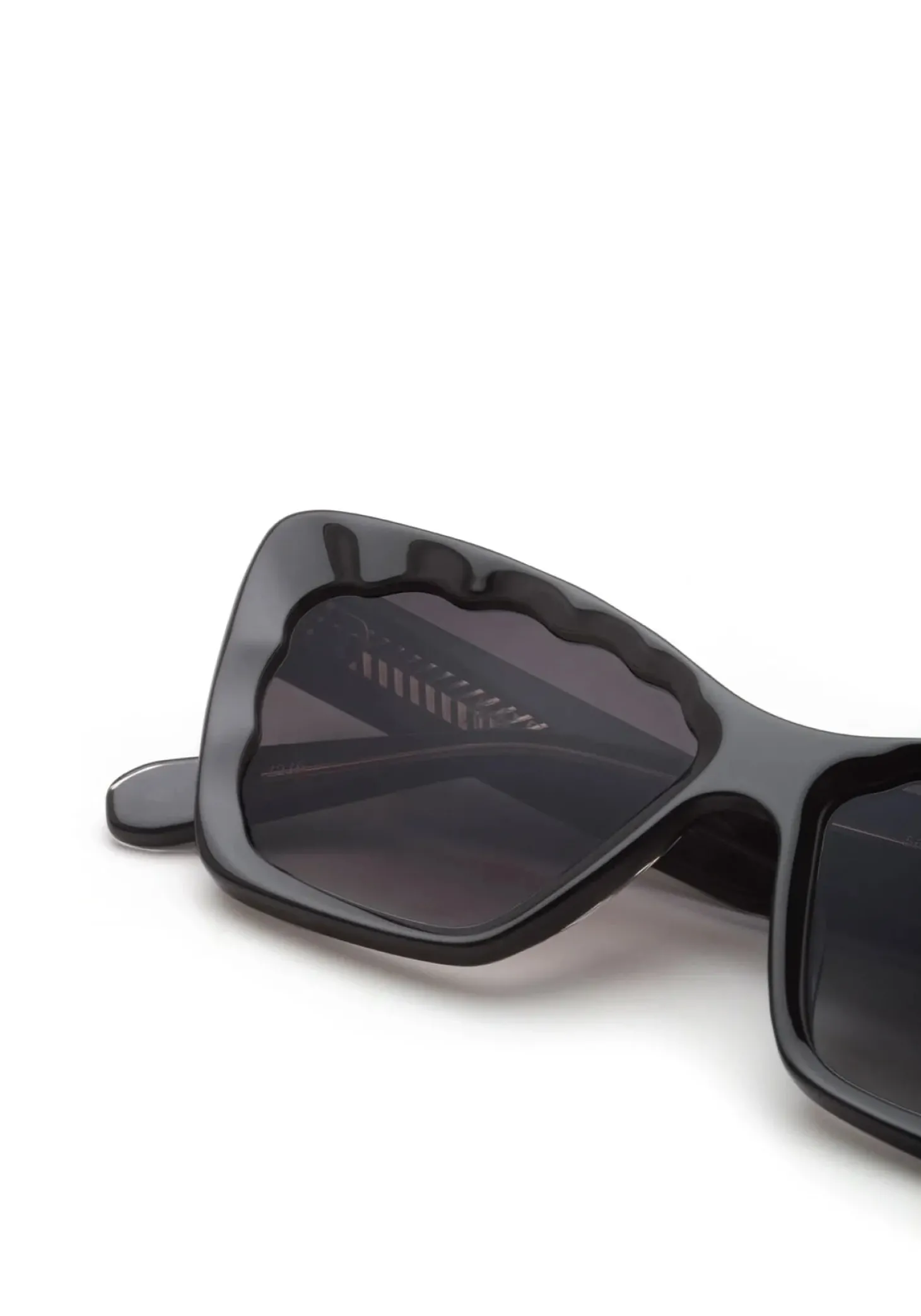 Brigitte Sunglasses ~ Black + Black and Crystal