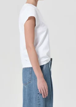 Bryce Cap Sleeve Tee ~ White