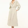 Cafu Dress ~ Ivory/Dark Oak Micro Stripe