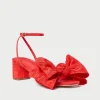Carmen Red Moiré Bow Sandal