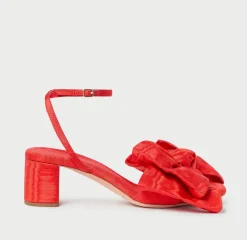 Carmen Red Moiré Bow Sandal