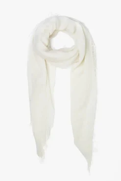 Cashmere and Silk Scarf ~ Eggshell