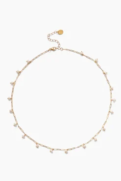 Cayman Short Necklace ~ White Pearl