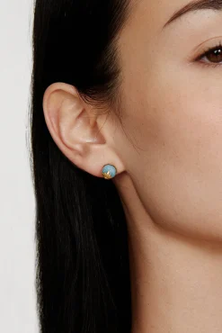 Cecilia Stud Earrings ~ Aqua