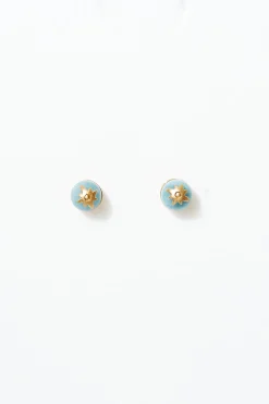 Cecilia Stud Earrings ~ Aqua