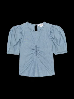 Cecily Blouse ~ Blue Chambray Faded Blue