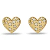 Celestial Heart Button Earrings ~ Gold