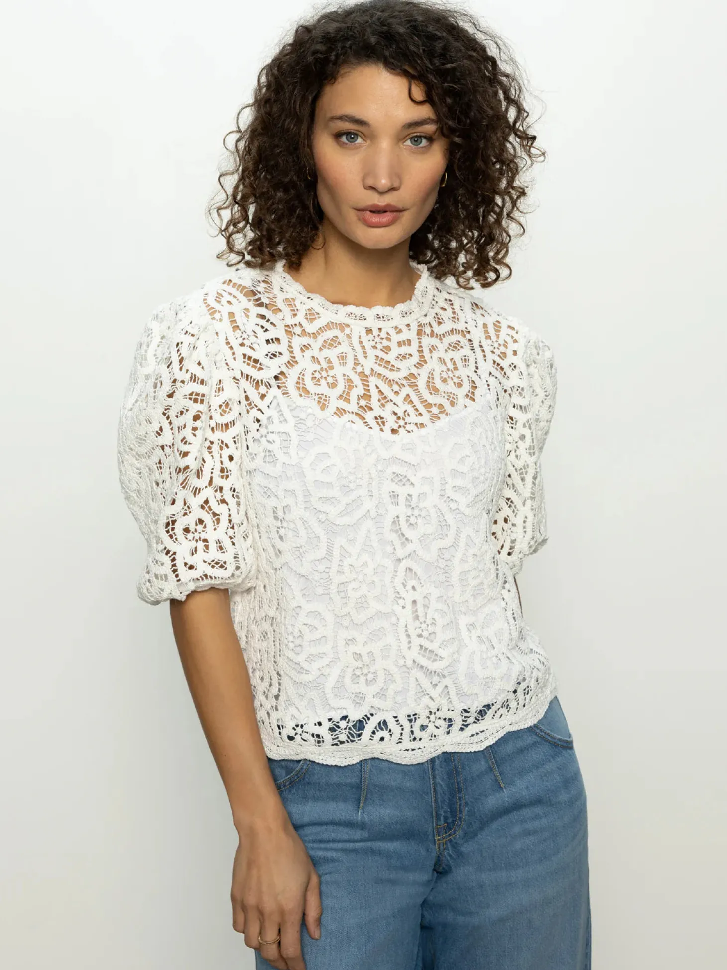 Cherished Lace Tee ~ White