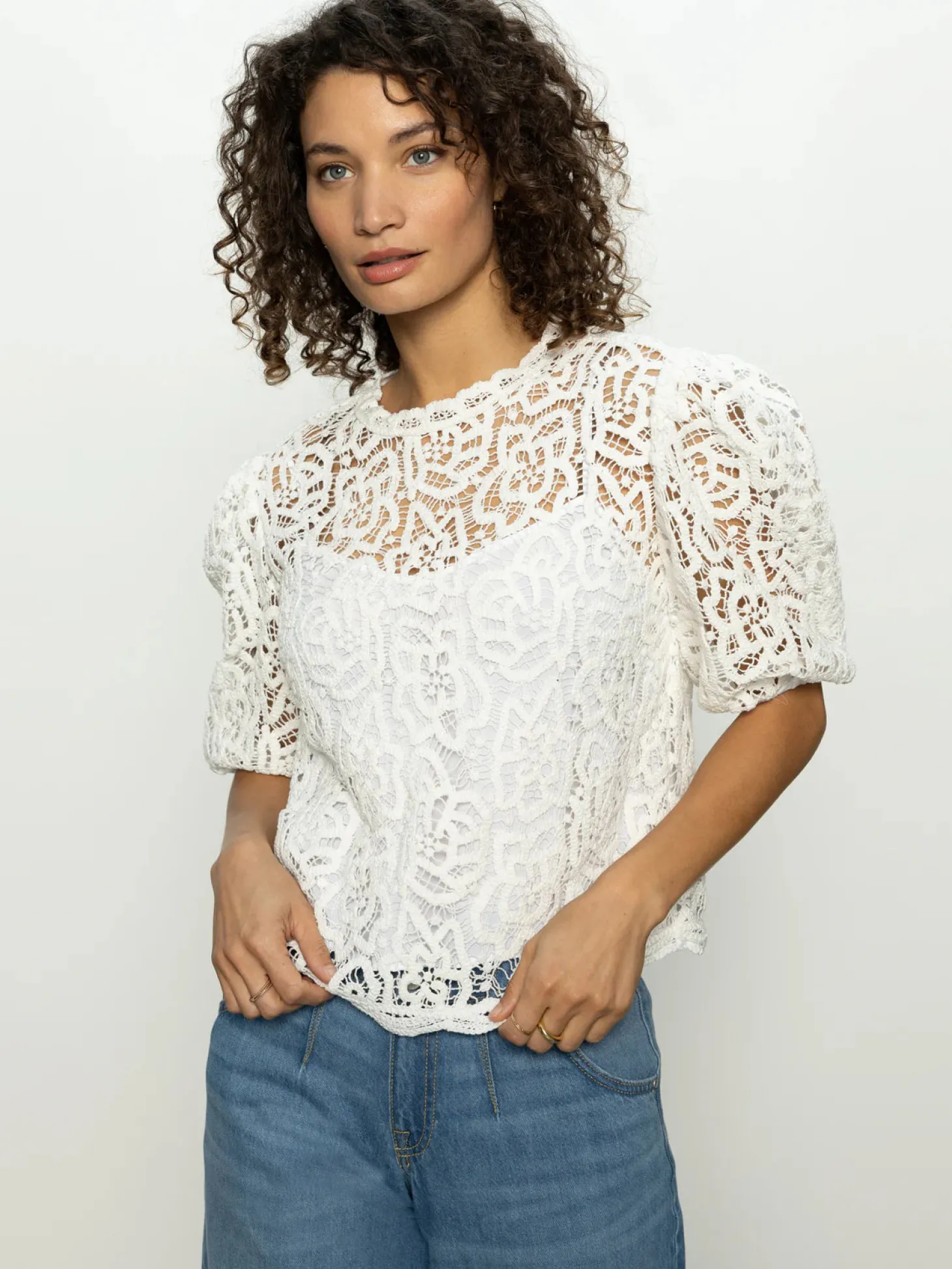 Cherished Lace Tee ~ White