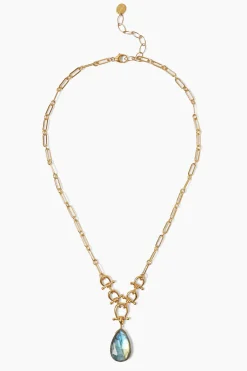 Cheval Necklace ~ Gold Labradorite