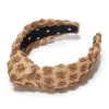 Chocolate Dotted Raffia Knotted Headband