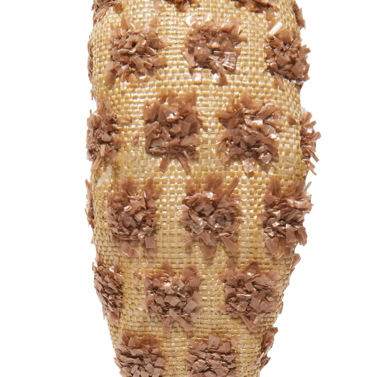 Chocolate Dotted Raffia Knotted Headband