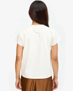 Classic Tee ~ Cream w/ Bright Poppy Bon Vivant