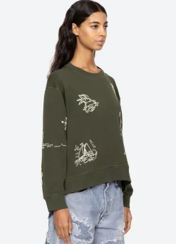 Clyde Sweatshirt ~ Army