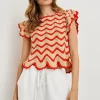 Coen Top ~ Cherry Oat Stripe