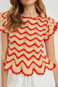 Coen Top ~ Cherry Oat Stripe