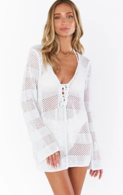Come Around Coverup ~ White Crochet