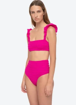 Core Smocked Bikini Bottom