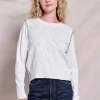 Cotton Slub Crew Sweater ~ Optic White