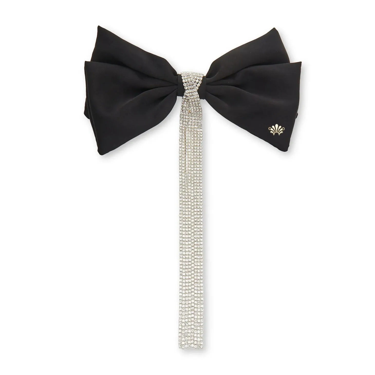 Crystal Kristina Bow Barrette ~ Jet
