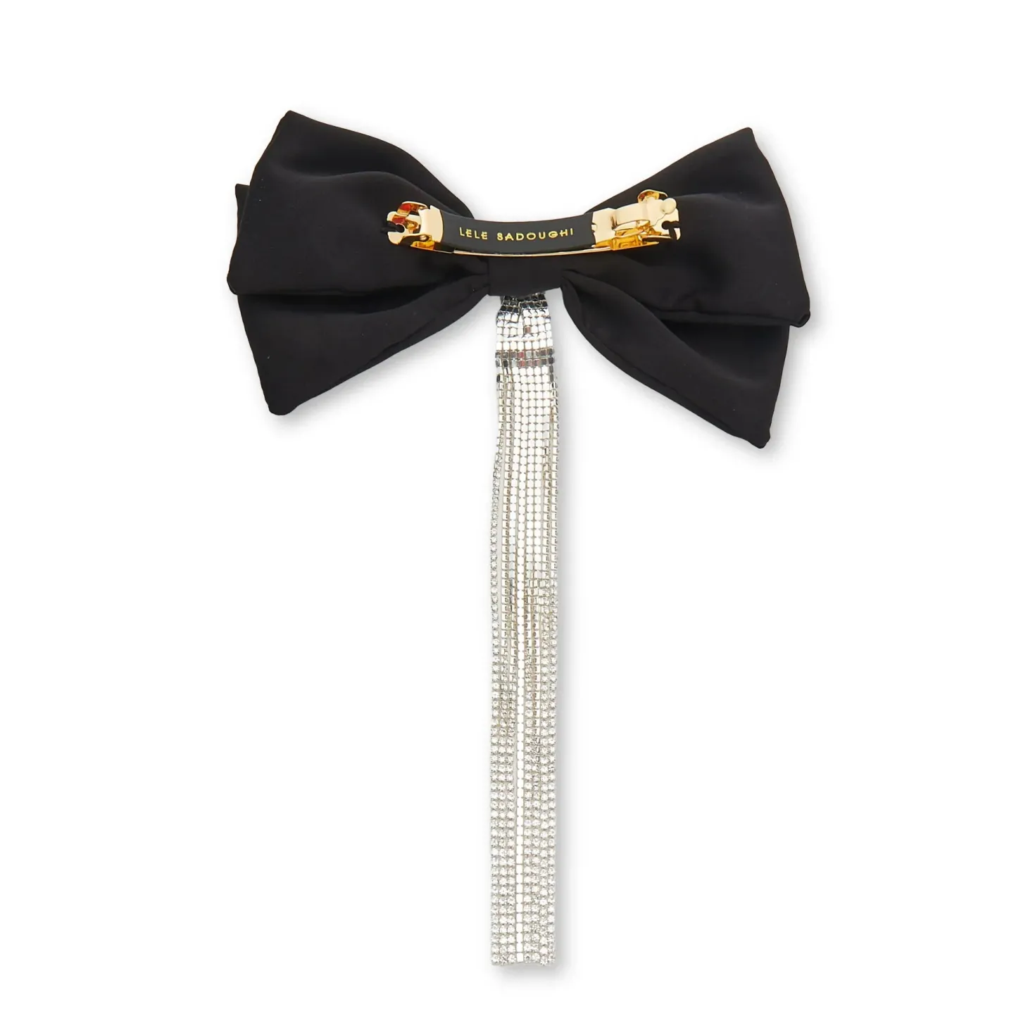Crystal Kristina Bow Barrette ~ Jet