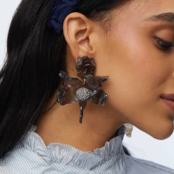Crystal Lily Earrings ~ Abalone