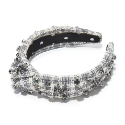 Crystal Snowflake Slim Knotted Headband