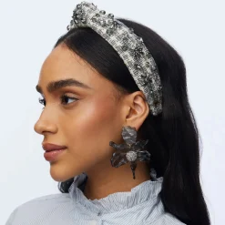 Crystal Snowflake Slim Knotted Headband