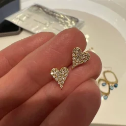 CZ Small Heart Studs